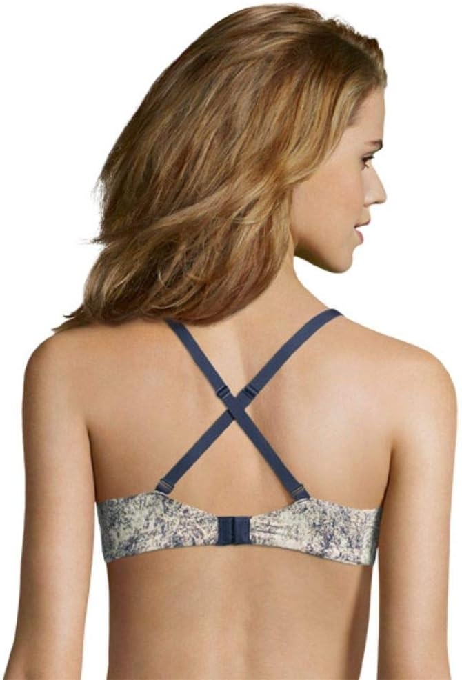 image:imageMaidenform womens One Fab Fit Underwire Bra Demi Tshirt Bra Convertible Bra Retired ColorsNavy Swirl Print