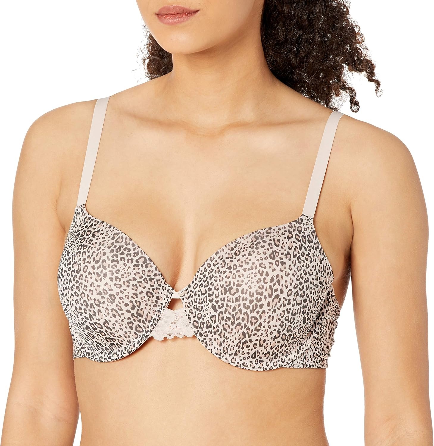 image:imageMaidenform womens One Fab Fit Underwire Bra Microfiber Tshirt Bra Convertible Retired ColorsClassic Leopard PrintSandshell