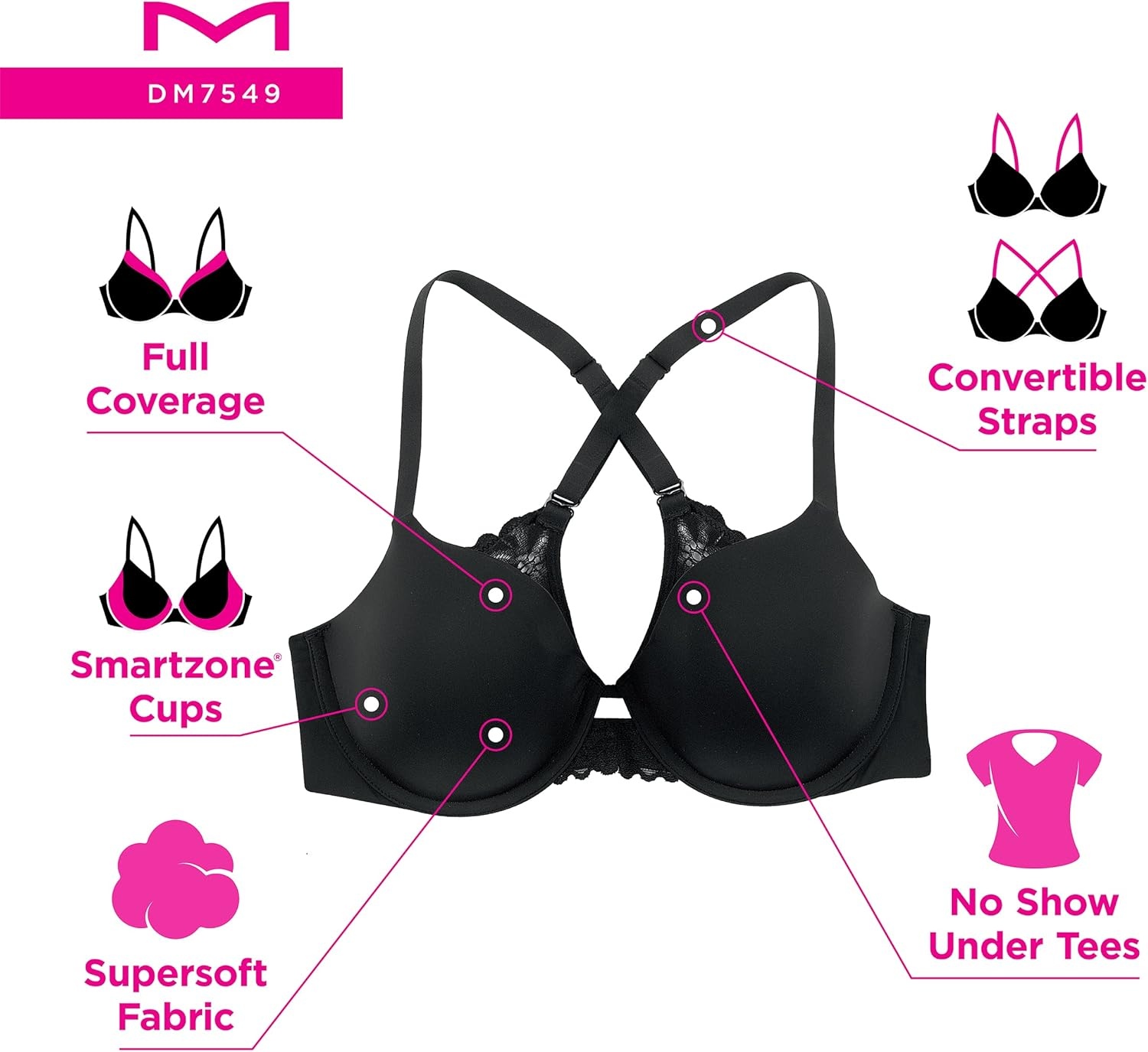 image:imageMaidenform womens One Fab Fit Underwire Bra Microfiber Tshirt Bra Convertible Retired ColorsParis Nude