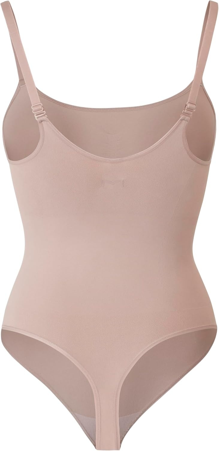 image:imageMaidenform womens Seamless Shapewear Tummy Control Thong Bodysuit Firm Control Thong Body ShaperBlack
