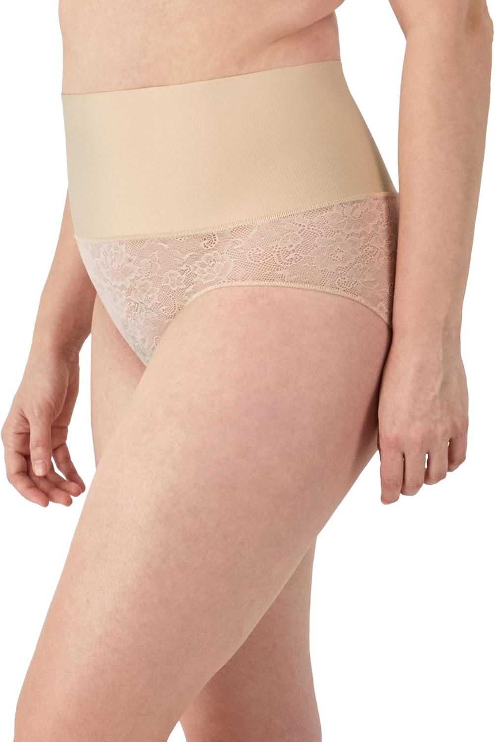 image:imageMaidenform womens Shapewear Underwear Tummy Control Shapewear for Women Panties Lace Options Fajas Plus Size TooTransparentNude Lace