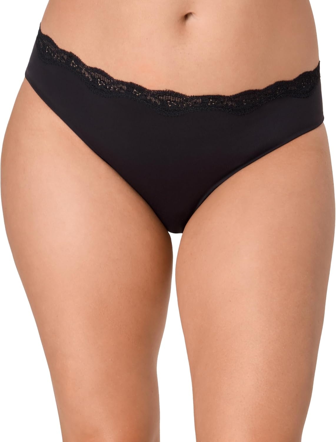 image:imageMaidenform womens Underwear Bikini 4pack Cheeky Bikini Lace Underwear Midrise Moderate Coverage Bikini PackBlackBlackBlackBlack