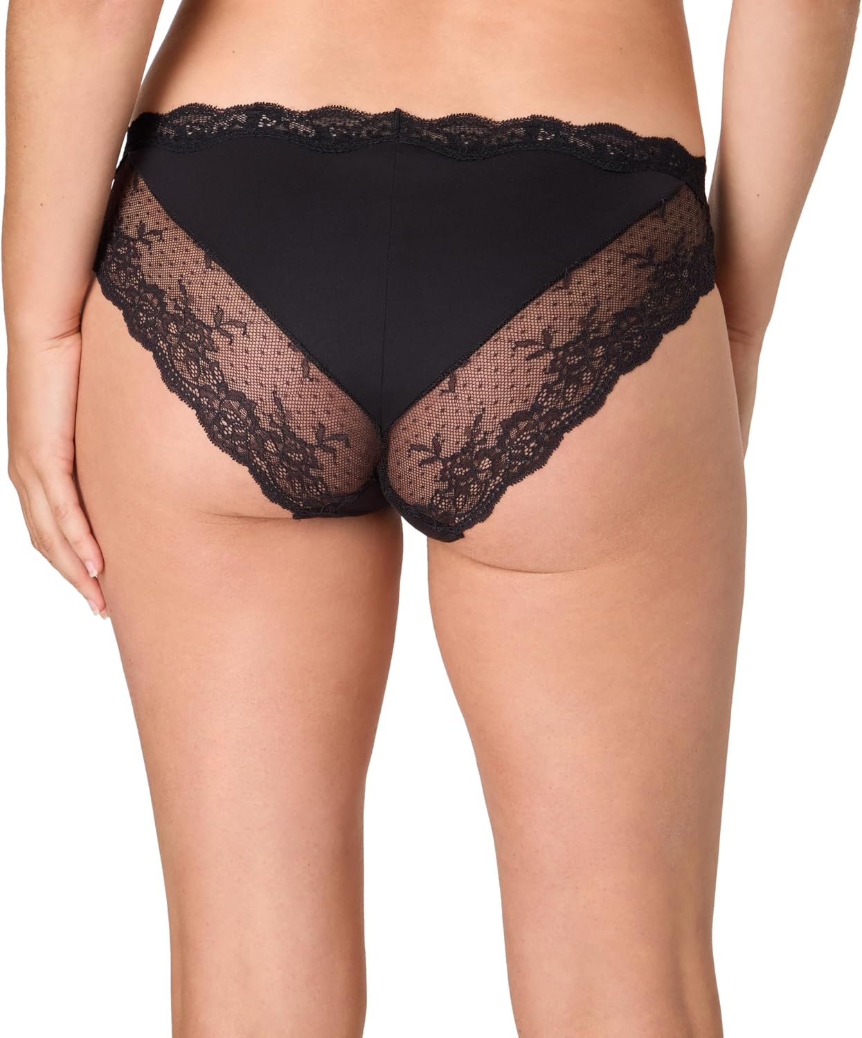 image:imageMaidenform womens Underwear Bikini 4pack Cheeky Bikini Lace Underwear Midrise Moderate Coverage Bikini PackBlackBlackBlackBlack