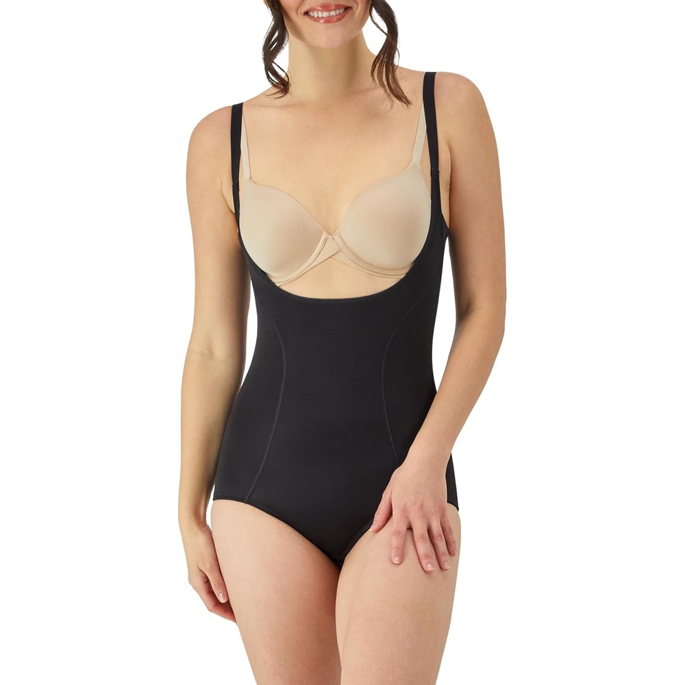 image:imageMaidenform Womens Open Bust Shapewear Wear Your Own Bra Smoothing Shapewear BrieferBlack