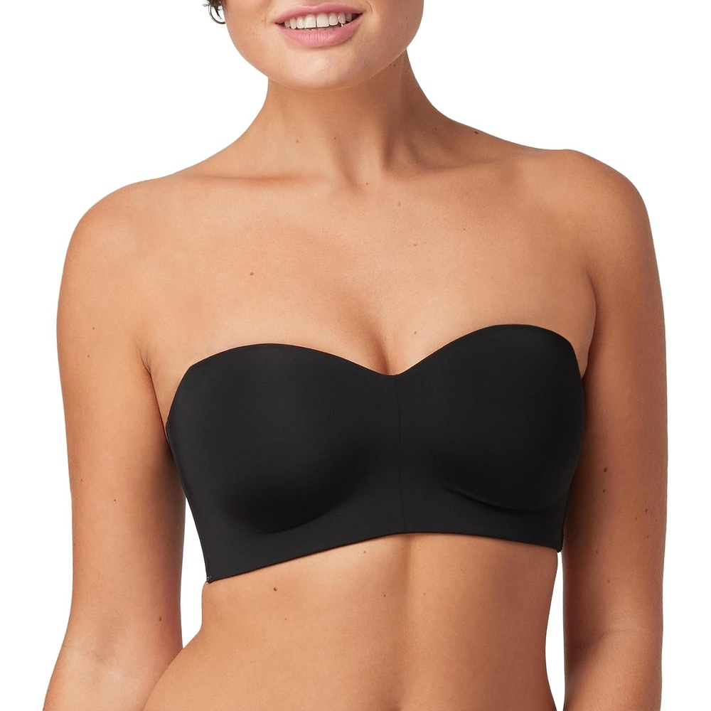 image:imageMaidenform Womens Pure Comfort Strapless Stayput Wireless Fullcoverage Convertible BraBlack