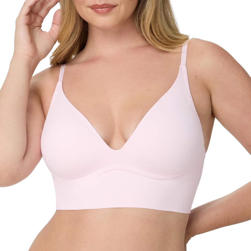 image:imageMaidenform Womens Pushup Bra M Seamless Lift Longline Bralettes Bras for Women Seamless Convertible Plus Sizes TooBallerina Slipper