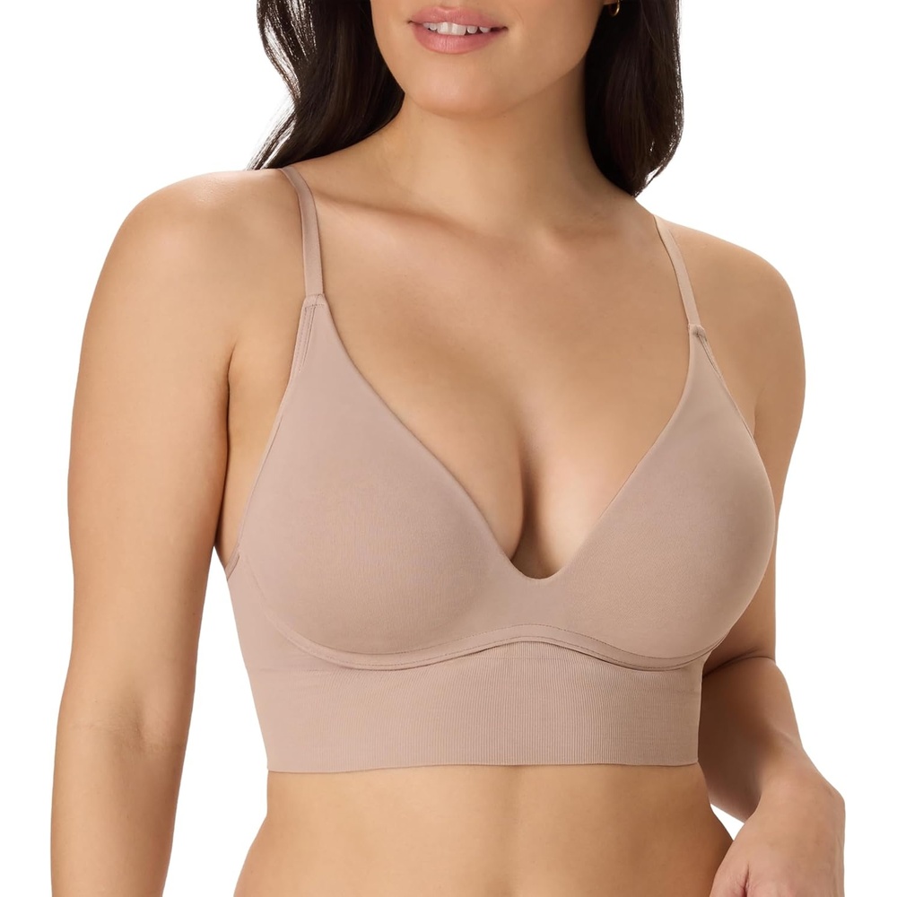 image:imageMaidenform Womens Pushup Bra M Seamless Lift Longline Bralettes Bras for Women Seamless Convertible Plus Sizes TooEvening Blush