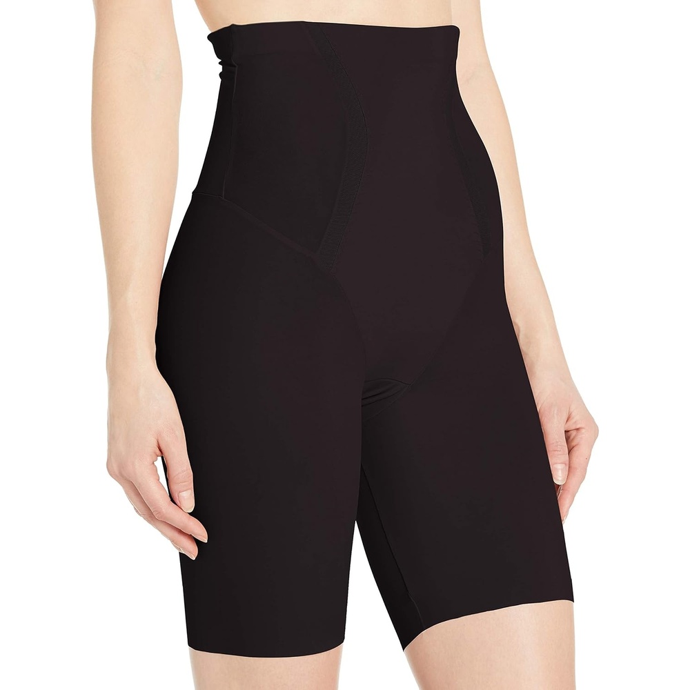 image:imageMaidenform Womens Shapewear Highwaist Thigh Slimmer Tummy Control Thigh Slimmer Firm Control Shapewear for WomenBlack