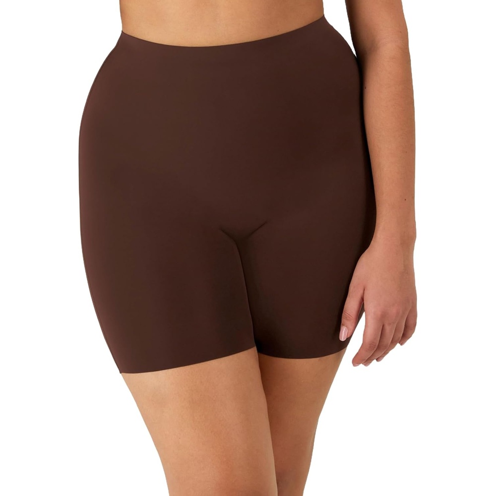 image:imageMaidenform Womens Shaping Shorty Firm Control Shaping Shorts Moisturewicking ShapewearJust Brown