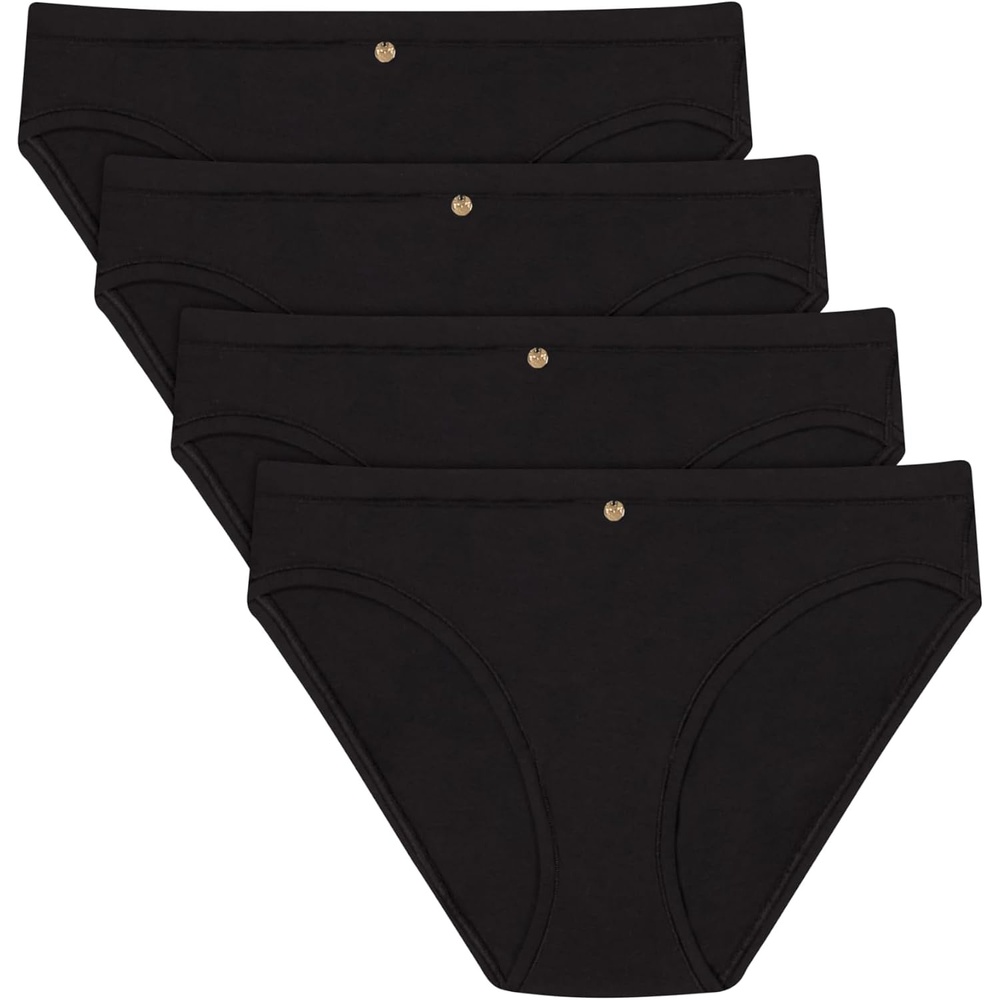 image:imageMaidenform Womens Underwear Bikini 4pack Moderate Coverage Midrise Bamboo Soft Stretch Comfortable Bikini PackBlackBlackBlackBlack