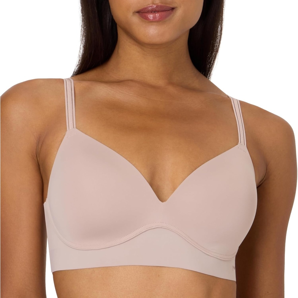 image:imageMaidenform Womens Wireless Bra Barely There NoShow Bra for Women Full Coverage Convertible StrapsEvening Blush