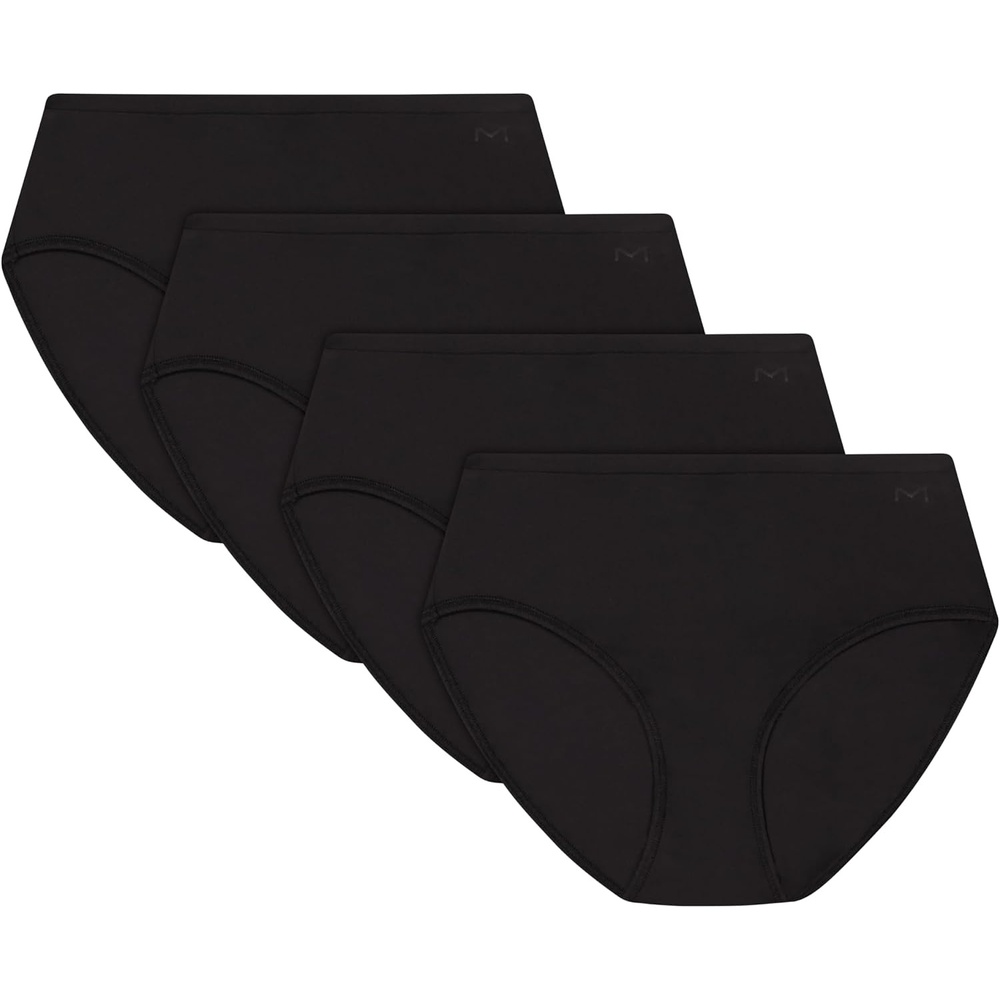 image:imageMaidenform womens Underwear Briefs Highrise Brief Panties for Women Seamless Panty Stretch MicrofiberBlackBlackBlackBlack