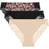 Abstract Floral/Black/Almond