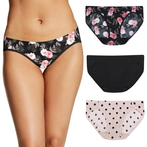 image:imageMaidenform Womens Bikini Underwear Barely There Microfiber Panties No Panty Lines 3packOil FlowerBlackSandshell Dot Print