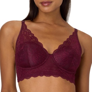 image:imageMaidenform Womens Lace Bralette Padded Longline Bralettes Convertible Wireless Bras for Women PlusNightfire Red