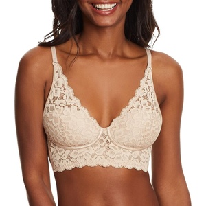 image:imageMaidenform Womens Lace Bralette Padded Longline Bralettes Convertible Wireless Bras for Women PlusParis Nude