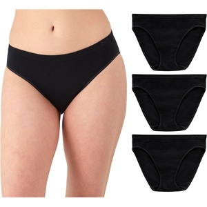 image:imageMaidenform Womens M Seamless Bikini Midrise Bikini Panty Seamless Underwear for Women 3packBlackBlackBlack
