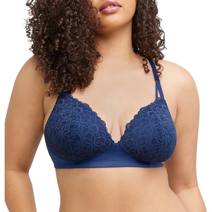 image:imageMaidenform Womens M Soft Support Wireless Bralette Soft Convertible Bra with LaceNavy Eclipse