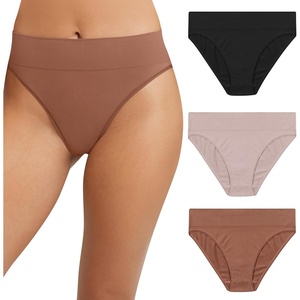 image:imageMaidenform Womens M Underwear Seamless HiCut Bikini Panties HighLeg Underwear for Women 3PackBlackEvening BlushBronzed Chestnut