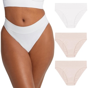 image:imageMaidenform Womens M Underwear Seamless HiCut Bikini Panties HighLeg Underwear for Women 3PackSandshellWhiteSandshell