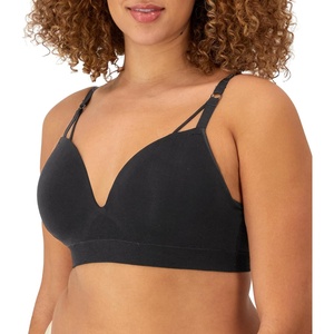image:imageMaidenform Womens M Wireless Bra Seamless Foam Bra Wireless Bra with Sweetheart NecklineBlack