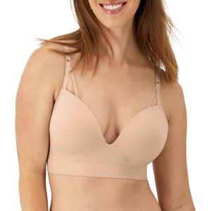 image:imageMaidenform Womens M Wireless Bra Seamless Foam Bra Wireless Bra with Sweetheart NecklineSandshell