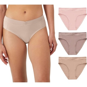 image:imageMaidenform Womens Microfiber High Leg Underwear Highrise Tailored High Leg Panties 3packAlmondEvening BlushPretty Blush
