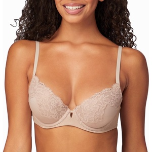 image:imageMaidenform Womens PushUp Bra with Microfiber Comfort Devotion Your Lift Underwire Bras for Women Convertible LaceEvening Blush