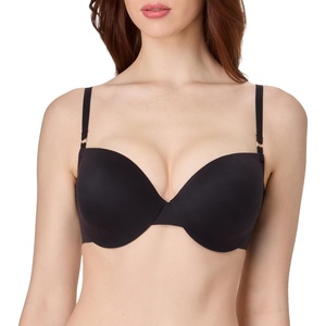 image:imageMaidenform Womens Pushup Bra Comfortable Underwire Lace Bras for Women Sexy Lace Natural Lift Adjustable StrapsBlack