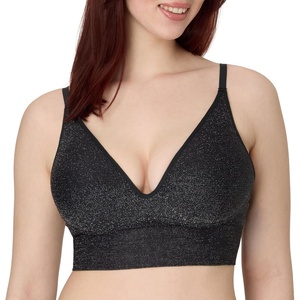 image:imageMaidenform Womens Pushup Bra M Seamless Lift Longline Bralettes Bras for Women Seamless Convertible Plus Sizes TooBlackSilver