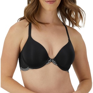 image:imageMaidenform Womens Racerback Bra with Shaping amp Support One Fab Fit Underwire Bras for Women Lightly Lined Front CloseBlackEiffel Grey