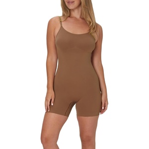 image:imageMaidenform Womens Seamless Shapewear Tummy Control Midthigh Bodysuit Slimmer Short Body SuitBronzed Chestnut