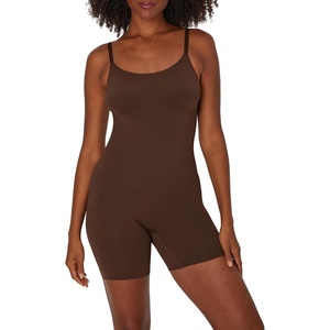 image:imageMaidenform Womens Seamless Shapewear Tummy Control Midthigh Bodysuit Slimmer Short Body SuitJust Brown