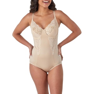 image:imageMaidenform Womens Shapewear Tummy Control Bodysuit BuiltIn Underwire Bra Ultra Firm Control Shapewear for WomenParis Nude