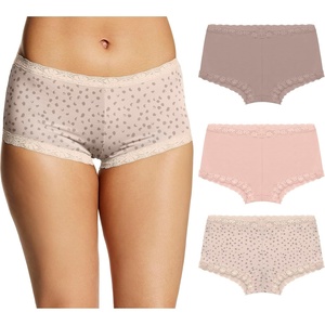 image:imageMaidenform Womens Underwear Boy Shorts Pack 3Pack Microfiber Boy shorts Underwear Women Pack Lace Panties for WomenEvening BlushSandshell Dot PrintSandshell