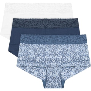 image:imageMaidenform Womens Underwear Boy Shorts Pack 3Pack Stretch Cotton Underwear Women Pack Comfy Boy short Panties for WomenBlue OmbreNavyWhite