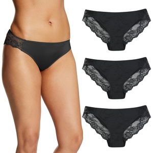 image:imageMaidenform Womens Underwear Tangas Pack 3Pack Lace Tanga Underwear Women Pack Cheeky Smooth amp Soft Panties for WomenBlackBlackBlack