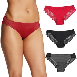 image:imageMaidenform Womens Underwear Tangas Pack 3Pack Lace Tanga Underwear Women Pack Cheeky Smooth amp Soft Panties for WomenCamera RedySteel StripeBlack