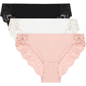image:imageMaidenform Womens Underwear Tangas Pack 3Pack Lace Tanga Underwear Women Pack Cheeky Smooth amp Soft Panties for WomenWhite Rose GoldPale Pink RgBlack Rg