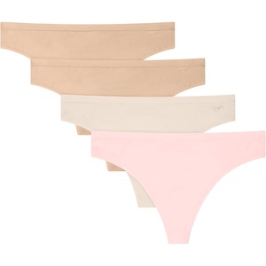 image:imageMaidenform Womens Underwear Thong 4Pack Barely There MidRise Buttery Soft Thong Stretch Underwear PackBeigeBallerinaGlowGlow