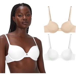 image:imageMaidenform Womens Underwire Bra Demi TShirt Underwire Bra Convertible Bra for Women 2PackAlmondWhite