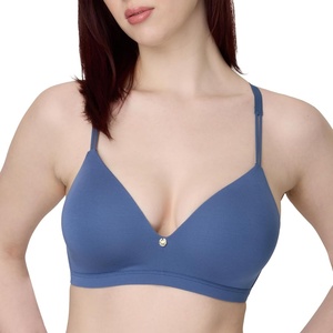 image:imageMaidenform Womens Wireless Bra Everyday Luxe TShirt Wireless Bras for Women Convertible Straps SmoothingDungaree Blue