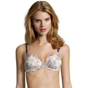 image:imageMaidenform womens One Fab Fit Underwire Bra Demi Tshirt Bra Convertible Bra Retired ColorsNavy Swirl Print