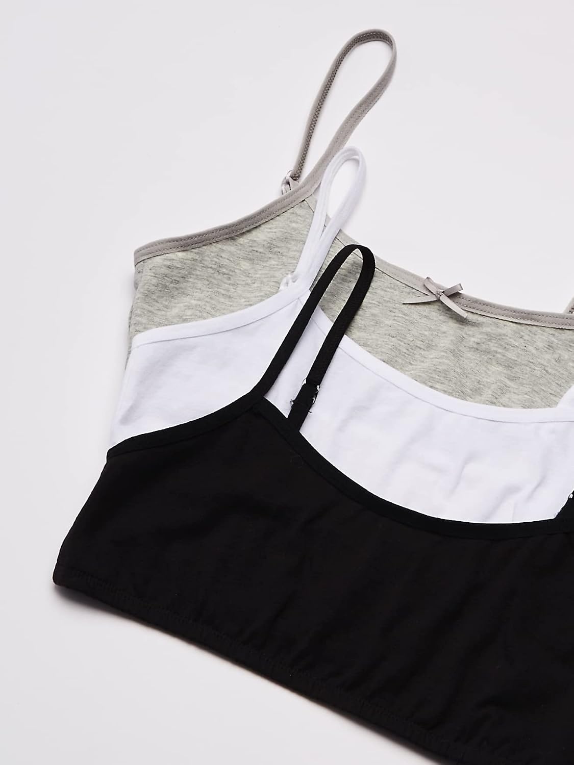 image:imageMaidenform Girl Big Girls Crop Bra Pack of 33 Pack Grey Black White