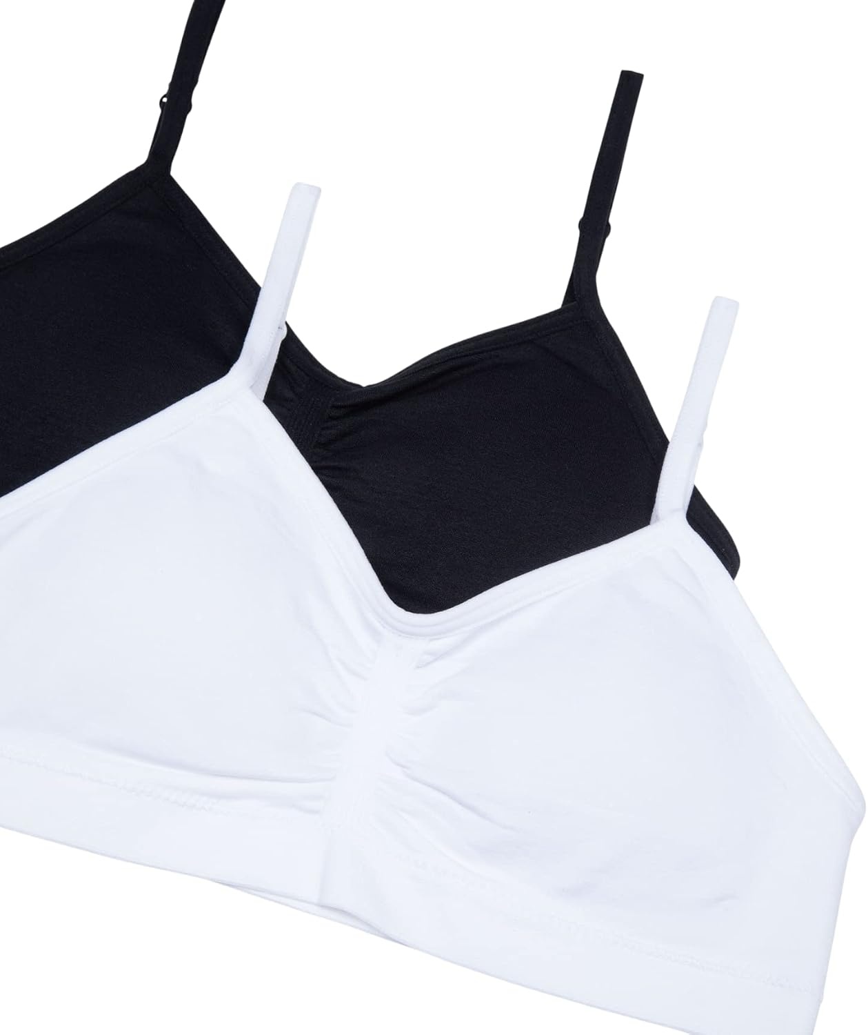 image:imageMaidenform Girls Seamless Ruched Crop BraBlackWhite