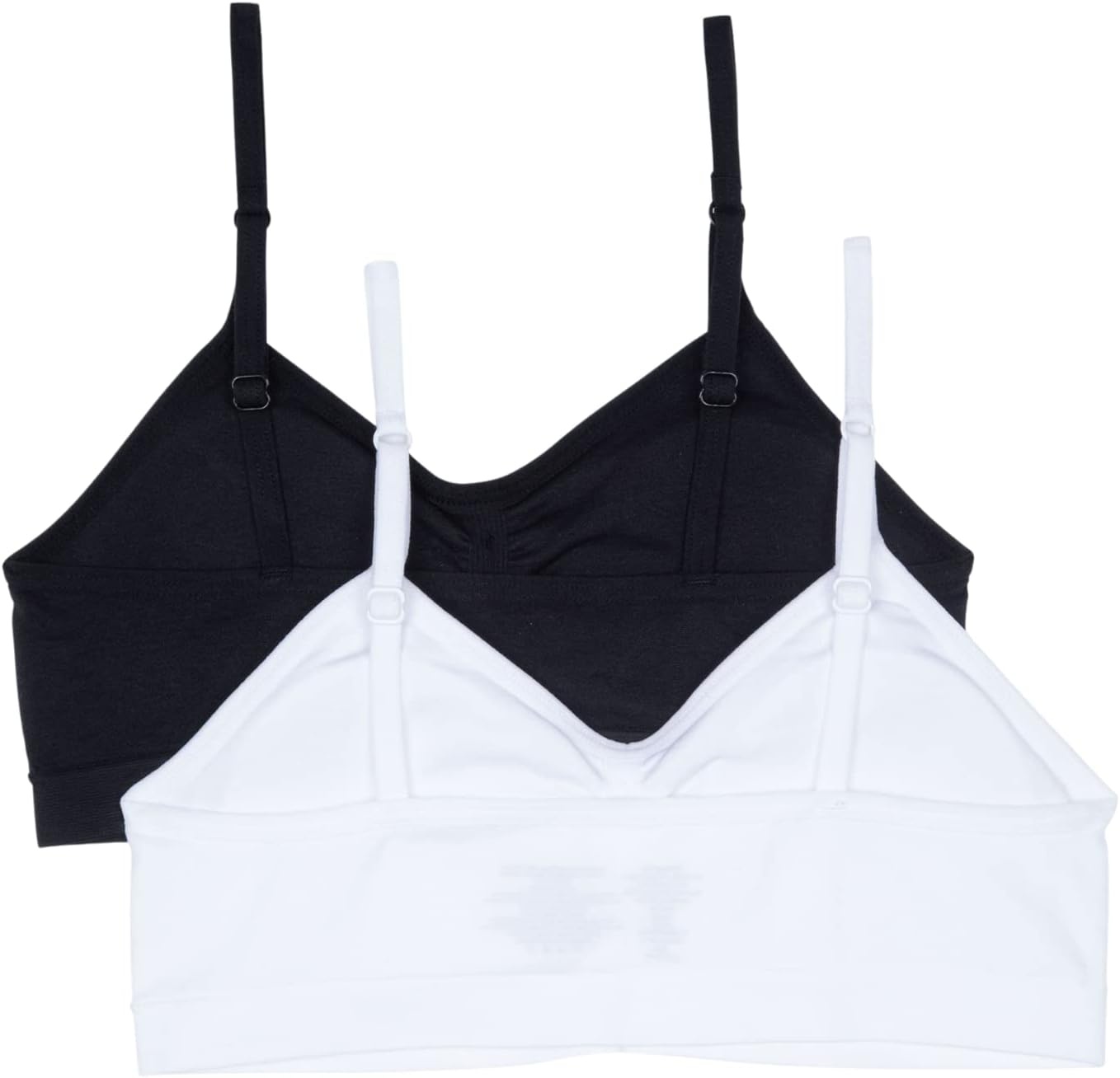 image:imageMaidenform Girls Seamless Ruched Crop BraBlackWhite
