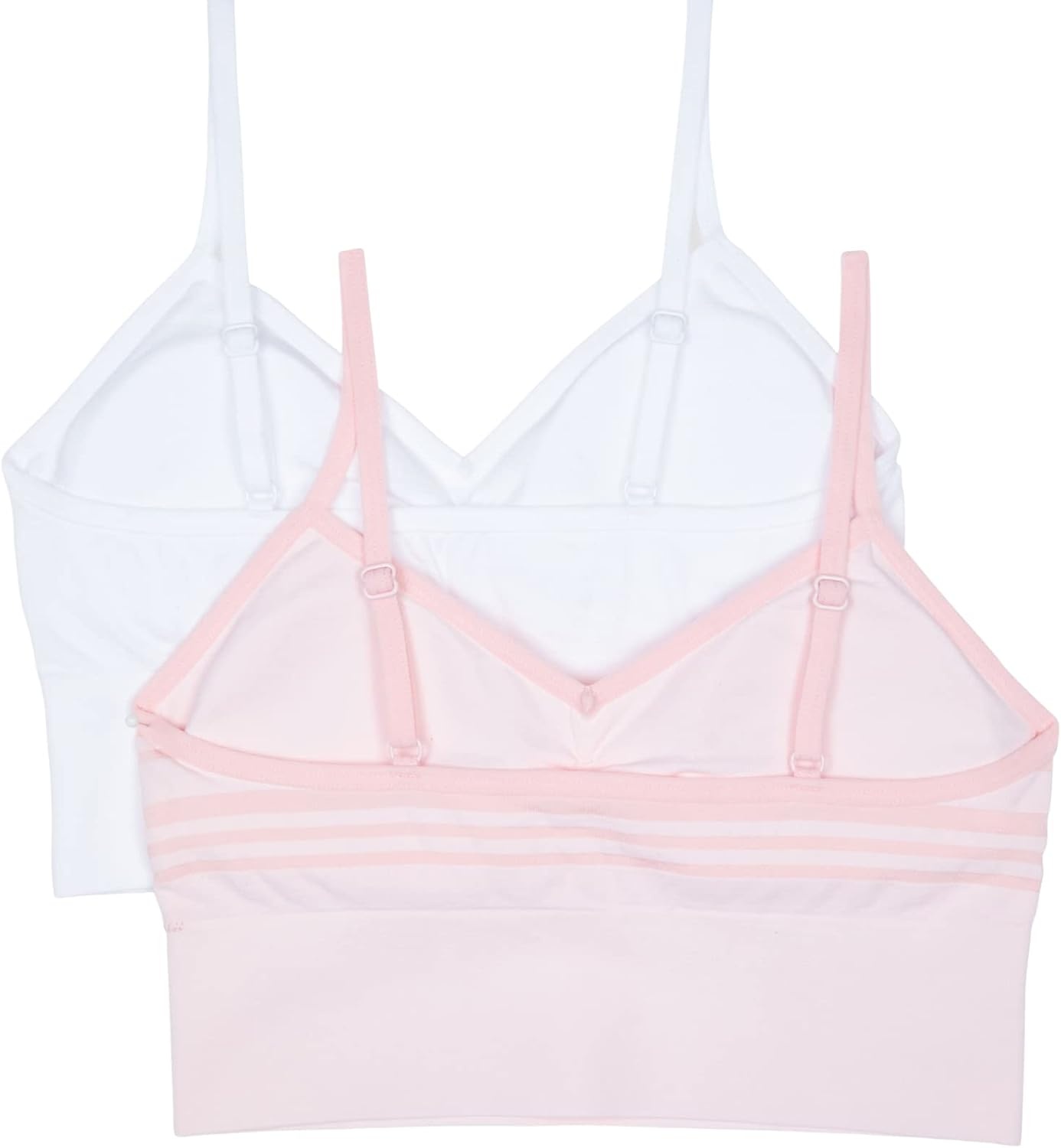 image:imageMaidenform Girls Seamless Ruched Crop BraRose Quartz StripeWhite
