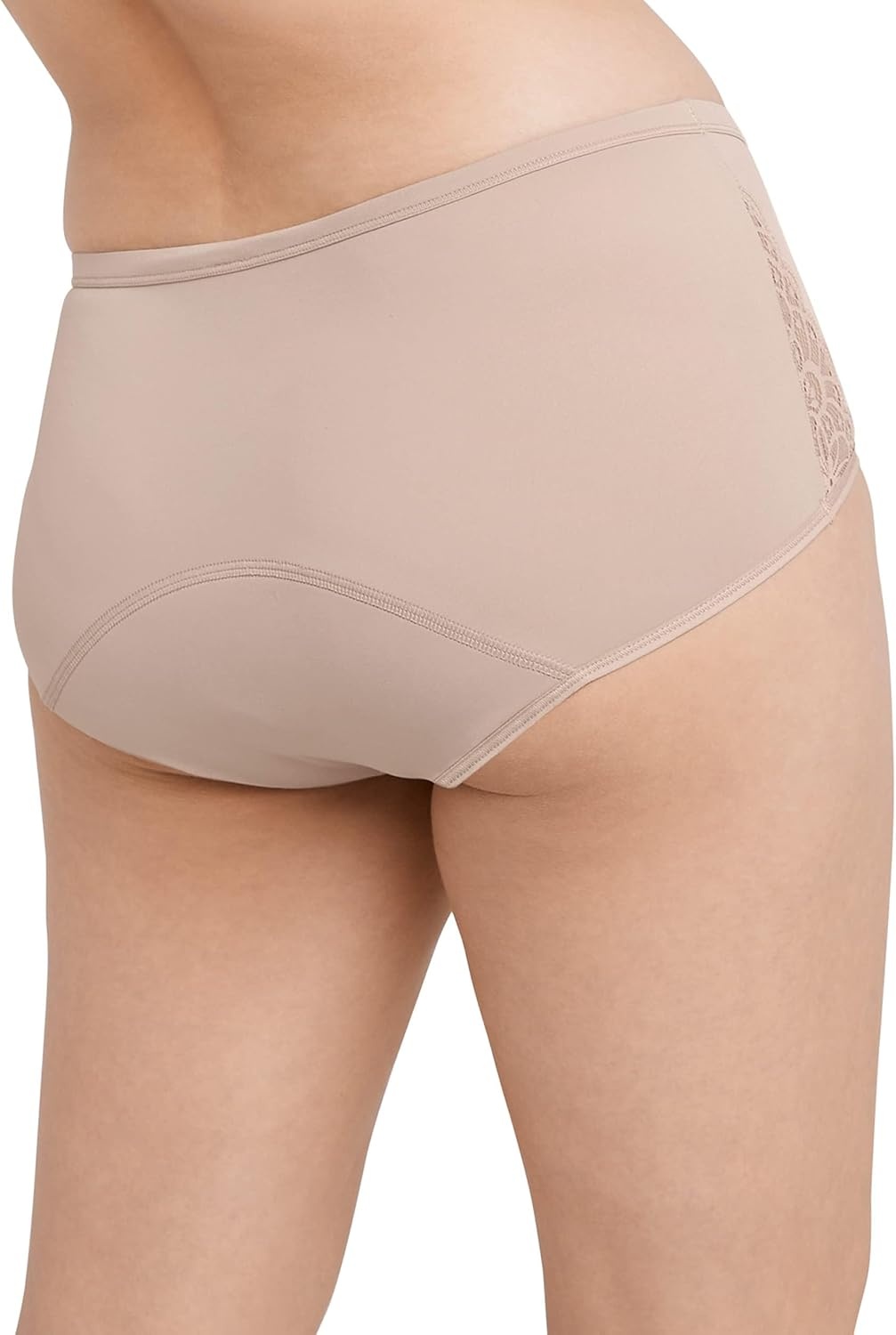 image:imageMaidenform Womens Hipster Period Underwear Moderate Protection with Builtin Liner 3packBlackSparrow Brown LeopardEvening Blush