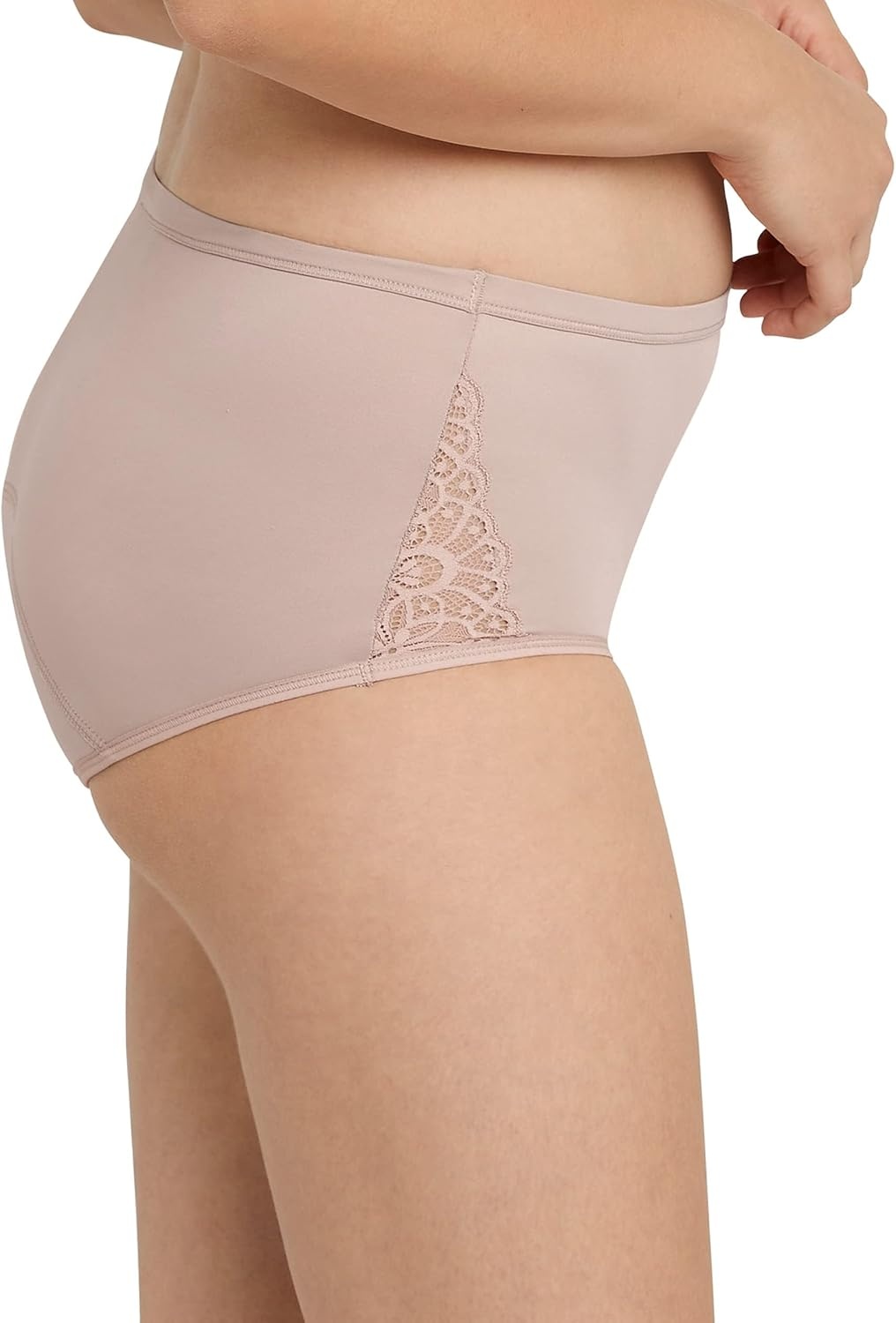 image:imageMaidenform Womens Hipster Period Underwear Moderate Protection with Builtin Liner 3packBlackSparrow Brown LeopardEvening Blush