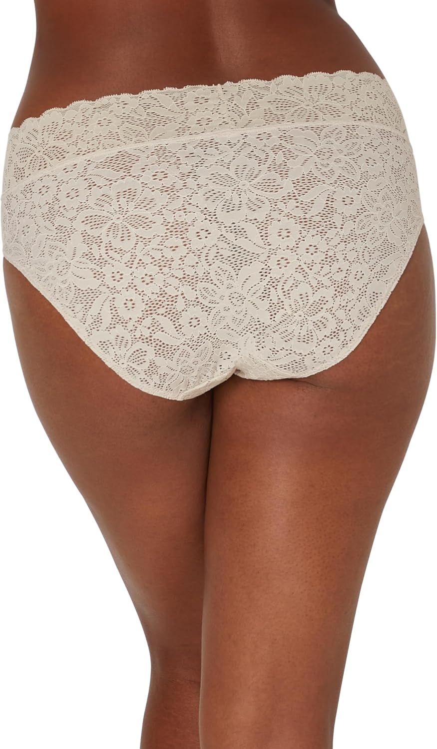 image:imageMaidenform Womens Hipster Underwear Stretch Lace Panties for Women 3packBallerina SlipperEvening BlushBeige Bisque Lace